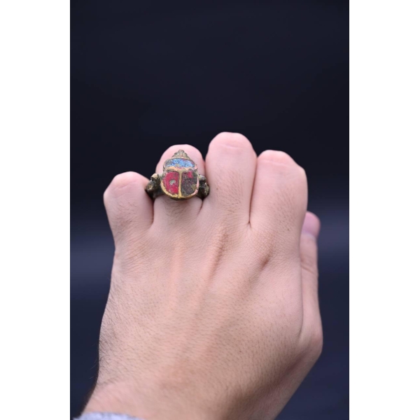Scarab ring-amazing Ring the symbol of good luck-good life-ancient Egyptian ornament-mythology