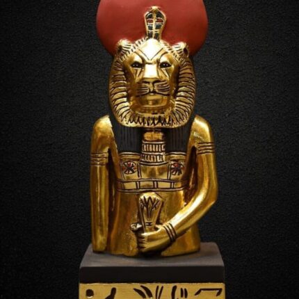 Sekhmet Statue - Egyptian Goddess of War, Gold Leaf Replica