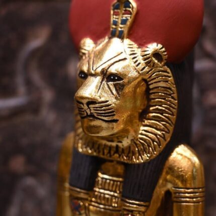 Sekhmet Statue - Egyptian Goddess of War, Gold Leaf Replica - صورة إضافية 2