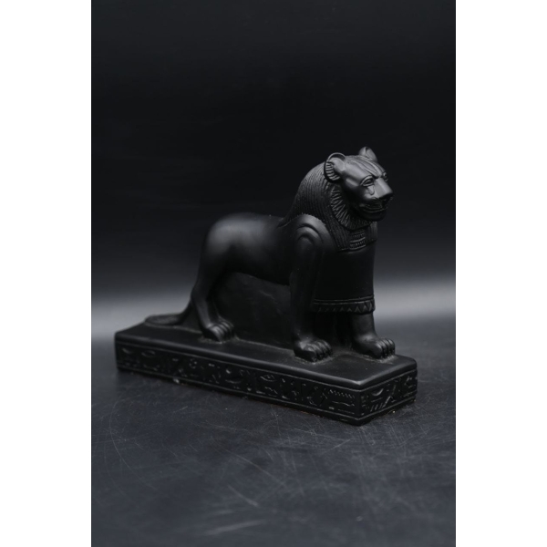 Sekhmet Statue: Egyptian Lioness Goddess of War, Gold Leaf Replica