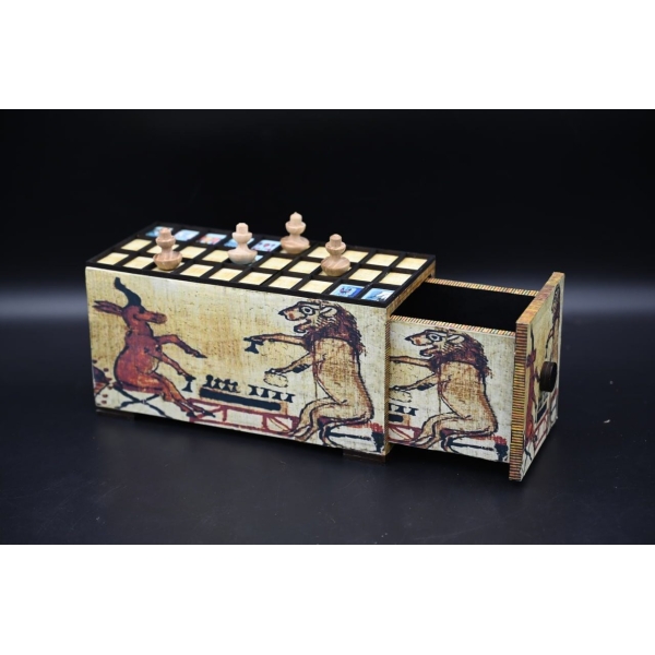 Senet game-ancient Egyptian games-Egyptian senet game board -King Tutankhamun game-Egyptian mythology--Egyptian antiquities