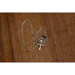 Silver Ankh Pendant Necklace: Egyptian Scarab Amulet - صورة إضافية 3