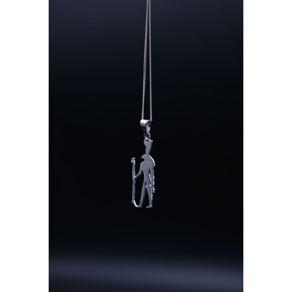 Silver God Seth Pendant – Egyptian Amulet Necklace