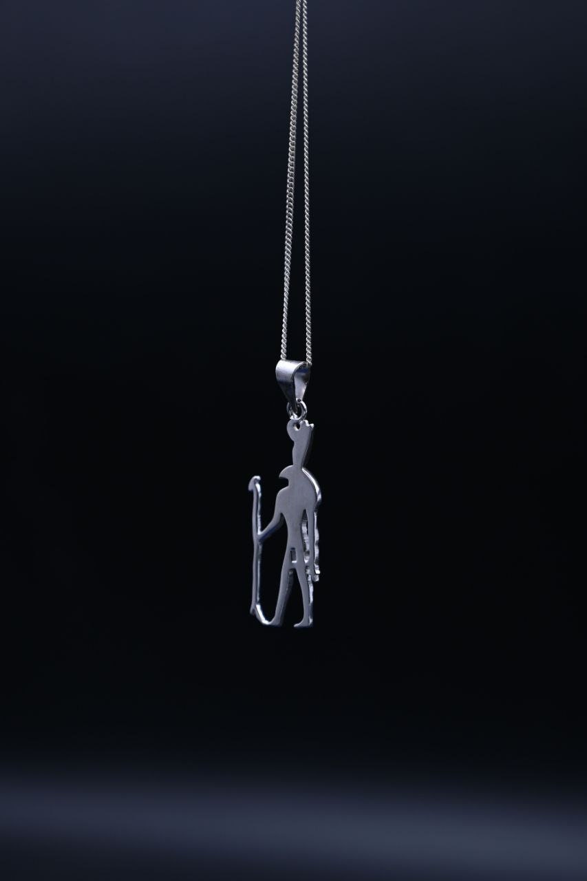 Silver God Seth Pendant – Egyptian Amulet Necklace