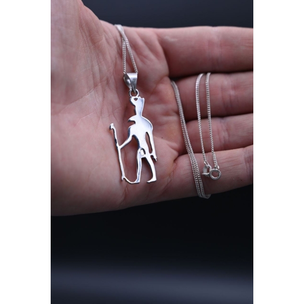 Silver God Seth Pendant – Egyptian Amulet Necklace
