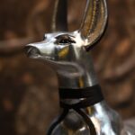 Silver Leaf Anubis Statue – Egyptian God of Mummification, Replica - صورة إضافية 2