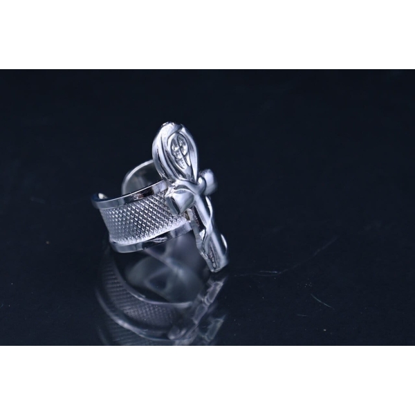 Sterling Silver Ankh Ring - Egyptian Key of Life Symbol