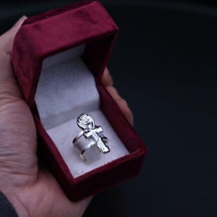 Sterling Silver Ankh Ring - Egyptian Key of Life Symbol - صورة إضافية 2
