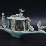 Stone Anubis Boat Statue with Horus - Egyptian Replica - صورة إضافية 5