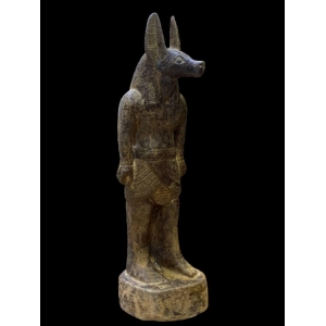 Stone Anubis Statue: Egyptian God of Mummification Replica