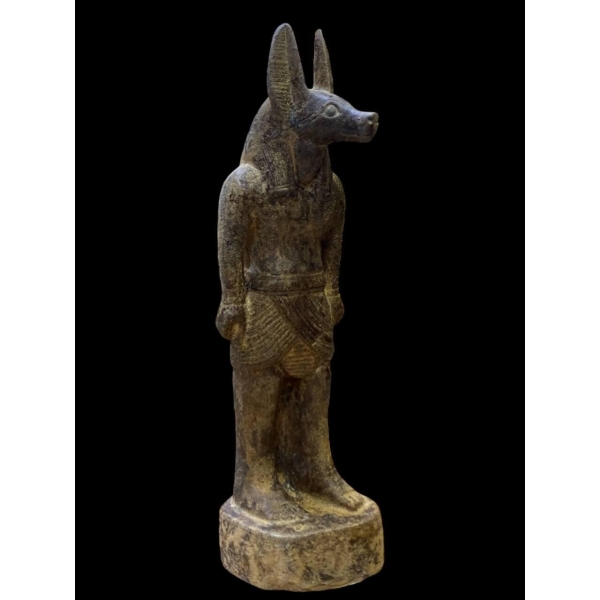 Stone Anubis Statue: Egyptian God of Mummification Replica