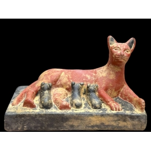 Stone Egyptian Cat Goddess Bastet Statue - Replica