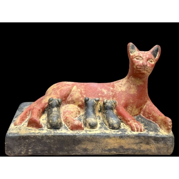 Stone Egyptian Cat Goddess Bastet Statue - Replica