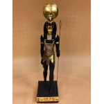 Stone Statue of Egyptian God Ra: Ancient Replica Decor