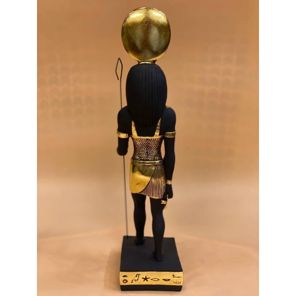 Stone Statue of Egyptian God Ra: Ancient Replica Decor - صورة إضافية 3