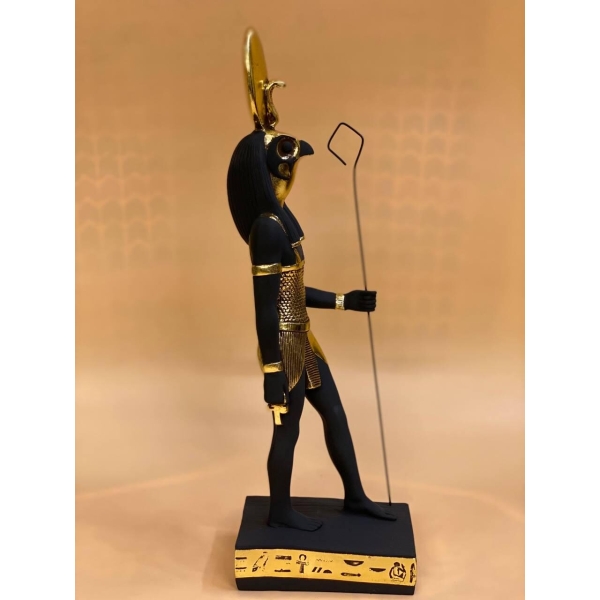Stone Statue of Egyptian God Ra: Ancient Replica Decor - صورة إضافية 4