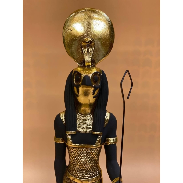 Stone Statue of Egyptian God Ra: Ancient Replica Decor - صورة إضافية 6