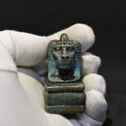 Thoth Egyptian Amulet Pendant, Faience Statue