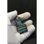 Thoth Egyptian Amulet Pendant, Faience Statue - صورة إضافية 5