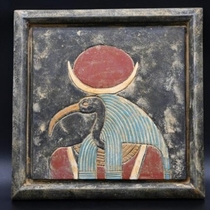 Thoth Relief: Egyptian Stone Replica