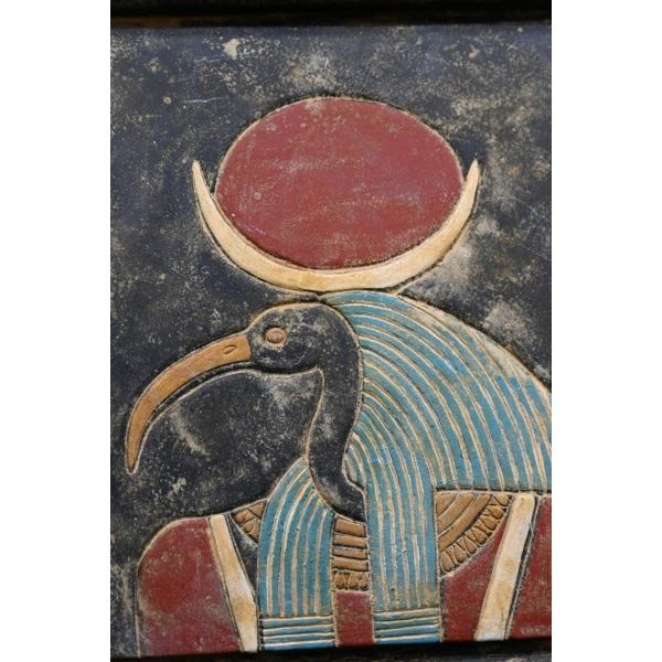 Thoth Relief: Egyptian Stone Replica - صورة إضافية 2