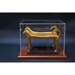 Tutankhamun lions bad-replica museum piece-ancient Egyptian religion,mythology-sculpture Egyptian antiquities-made in Egypt