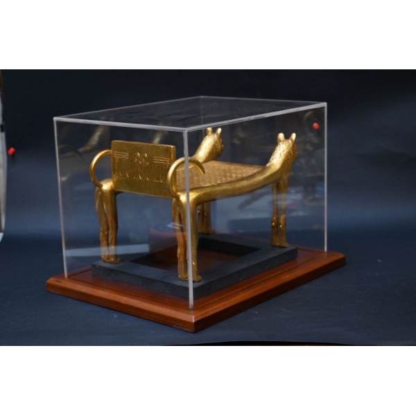 Tutankhamun lions bad-replica museum piece-ancient Egyptian religion,mythology-sculpture Egyptian antiquities-made in Egypt