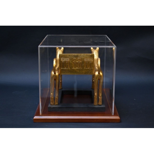 Tutankhamun lions bad-replica museum piece-ancient Egyptian religion,mythology-sculpture Egyptian antiquities-made in Egypt