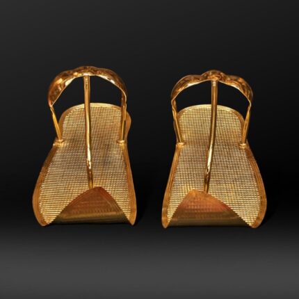 Tutankhamun Sandals, Gold Coated Copper, Egyptian Replica - صورة إضافية 2