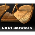 Tutankhamun Sandals, Gold Coated Copper, Egyptian Replica - صورة إضافية 5