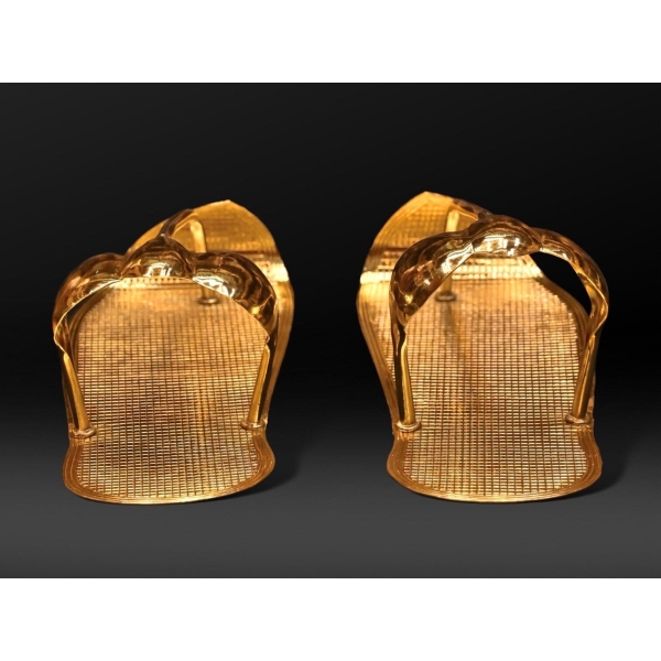 Tutankhamun Sandals, Gold Coated Copper, Egyptian Replica - صورة إضافية 7