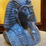 Tutankhamun Statue: Egyptian Pharaoh Stone Decor - صورة إضافية 8