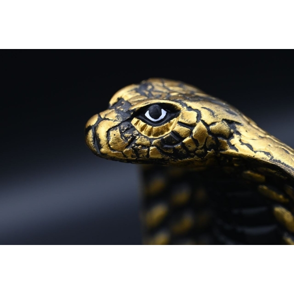 Uraeus Cobra Statue: Egyptian Deity Carving - صورة إضافية 3