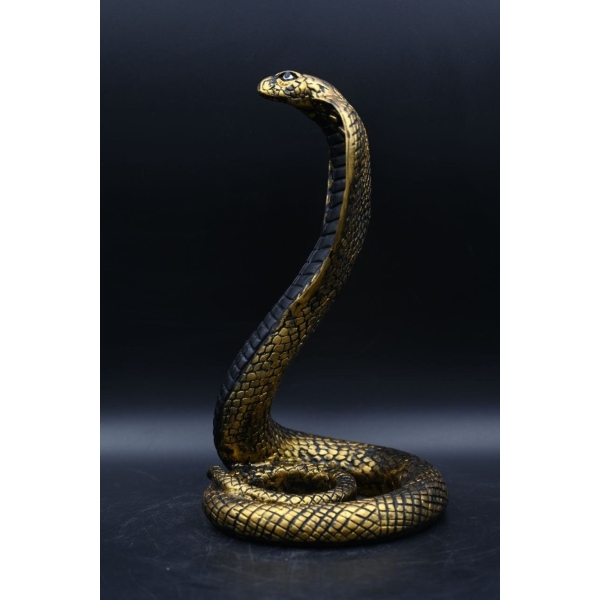 Uraeus Cobra Statue: Egyptian Deity Carving - صورة إضافية 8