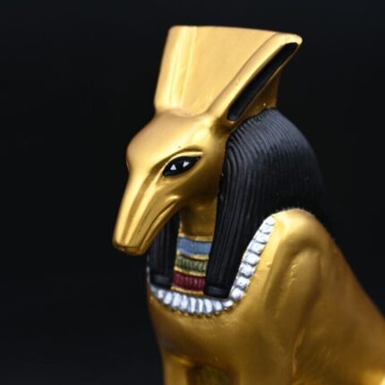 Vintage Egyptian God Seth Statue, Ancient Deity Sculpture