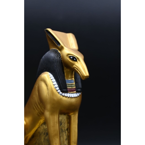 Vintage Egyptian God Seth Statue, Ancient Deity Sculpture - صورة إضافية 2