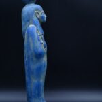 Vintage Egyptian Goddess Nut Statue, Blue Stone Sculpture - صورة إضافية 3