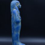 Vintage Egyptian Goddess Nut Statue, Blue Stone Sculpture - صورة إضافية 4