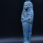 Vintage Egyptian Goddess Nut Statue, Blue Stone Sculpture - صورة إضافية 7