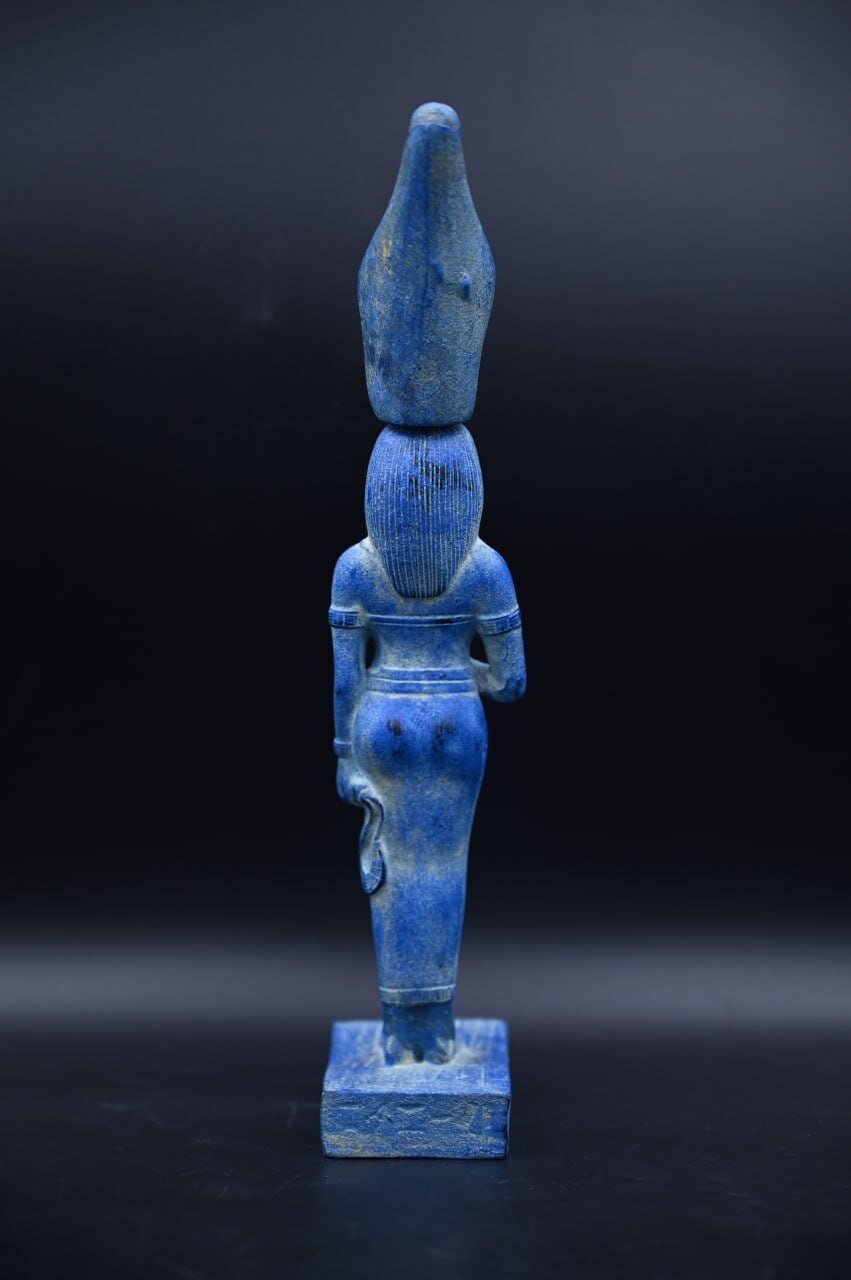 Vintage Egyptian Goddess Nut Statue, Sky Protection Sculpture