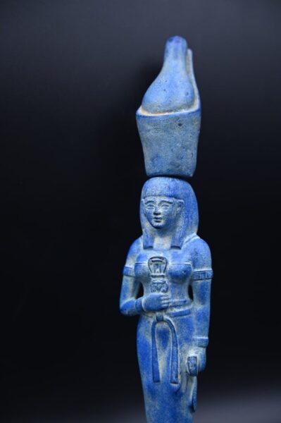Vintage Egyptian Goddess Nut Statue, Sky Protection Sculpture - صورة إضافية 3