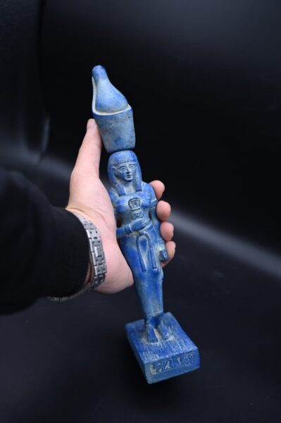 Vintage Egyptian Goddess Nut Statue, Sky Protection Sculpture - صورة إضافية 4