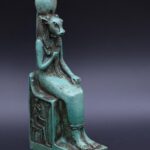 Vintage Egyptian Hathor Statue, Goddess of Love, Stone Replica - صورة إضافية 5