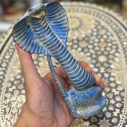 Vintage Egyptian Uraeus Cobra Statue, Wadjet Goddess Sculpture
