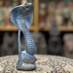 Vintage Egyptian Uraeus Cobra Statue, Wadjet Goddess Sculpture - صورة إضافية 3