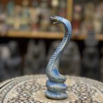 Vintage Egyptian Uraeus Cobra Statue, Wadjet Goddess Sculpture - صورة إضافية 9