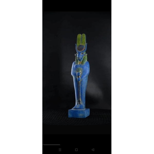 Vintage Hathor Statue, Egyptian Goddess Replica