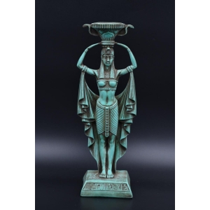 Vintage Hathor Statue: Egyptian Goddess Replica