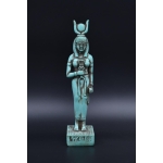 Vintage Hathor Statue: Egyptian Goddess Replica
