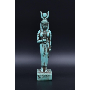 Vintage Hathor Statue: Egyptian Goddess Replica